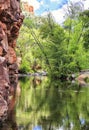 Small pond at Allens Bend trail at Sedona Royalty Free Stock Photo