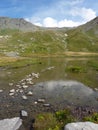 Small pond at the Col Agnel Royalty Free Stock Photo