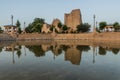 Small pond and Dorus Siyadat complex in Shahrisabz, Uzbekist