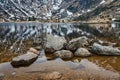 Small Pond in the Giant Mountains in the winter Royalty Free Stock Photo