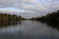 A small pond in one of the parks near Moscow Royalty Free Stock Photo