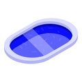 Small pool icon, isometric style Royalty Free Stock Photo