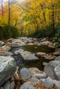 Small Pool On Porters Creek In Autumn In The Great Smoky Mountains Royalty Free Stock Photo