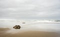 Small Pools Surround Low Laying Rocks On Cannon Beach At Low Tide Royalty Free Stock Photo