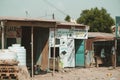 A small and poor Djiboutian barber shop. Editorial shot in Djibouti