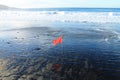 Red flag warning of danger Royalty Free Stock Photo