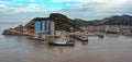 Small port on an island in China