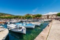 Small Port of Lake Garda with Many Boats Moored - Garda Town Veneto Italy Royalty Free Stock Photo
