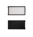 A small portable LED panel on the battery. Lighting device for photo and video filming. Isolate on a white back Royalty Free Stock Photo