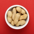 A small portion of peanuts