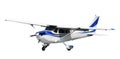 Small ports aeroplane on a clean white background