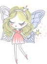 A small, pretty fairy with a magic wand.