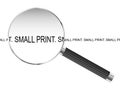 Small Print Magnifying Glass Royalty Free Stock Photo