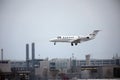Private plane landing in Munich Airport, MUC