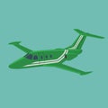 Small private jet vector. Business jet illustration. Royalty Free Stock Photo
