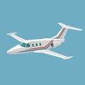 Small private jet vector. Business jet illustration. Royalty Free Stock Photo