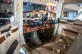 Small private plane pilot cabin with avionics equipment Royalty Free Stock Photo