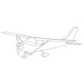 Small private plane, vector illustration, Royalty Free Stock Photo