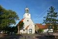 Small protestant church called `Hervormde Kerkchurch` on island Texel in the Netherlands Royalty Free Stock Photo
