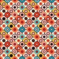 Small psychedelic circles seamless pattern