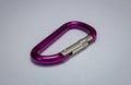 Small purple carabiner used for light loads