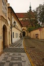A small quiet street in Prague