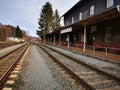 Small rail station Mikulovice Royalty Free Stock Photo