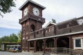 Small railway station with clock