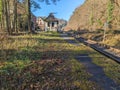 A small railway station in a small town