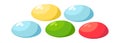 Small rainbow chocolate candies dessert vector