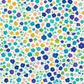 small rainbow flowers tile seamless repeating pattern Generative AI