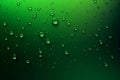 small raindrops on gradient light green color background generative AI