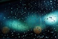 Small raindrops on a window by night plain texture background - stock photography