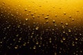 small raindrops on yellow dark gradient color background generative AI