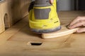 Random Orbital Sander In Use