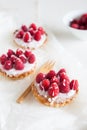 Small raspberry tartlettes
