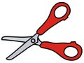 The small red baby scissors Royalty Free Stock Photo