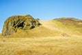 Barn on a hill in southern Iceland Royalty Free Stock Photo