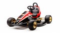 Black And Red Racing Go Kart On White Background