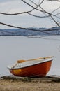 Small red boat Royalty Free Stock Photo