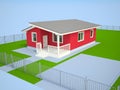 Small red cottage Royalty Free Stock Photo
