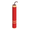 Small red dynamite icon cartoon vector. Safety petard