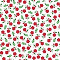 Small red flowers seamless pattern Royalty Free Stock Photo