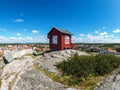 Small red hut in Vrango