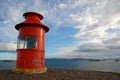 Red Lighthouse Iceland Royalty Free Stock Photo