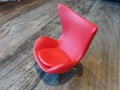 Small red modern chair Royalty Free Stock Photo