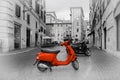 Small red motorbike Royalty Free Stock Photo
