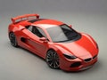 Small red sports car Ai Generated