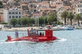 Red, touristic semi submarine Royalty Free Stock Photo