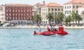 Red, touristic semi submarine Royalty Free Stock Photo